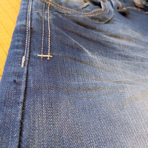 Men's denim jeans like new, size 31, blue, crinkled style
