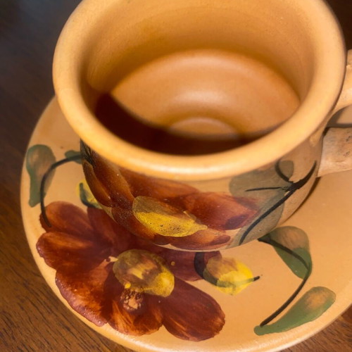 Clay coffee cups like new, set of two
