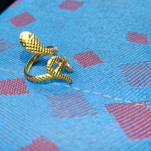 Snake ring adjustable size gold color new