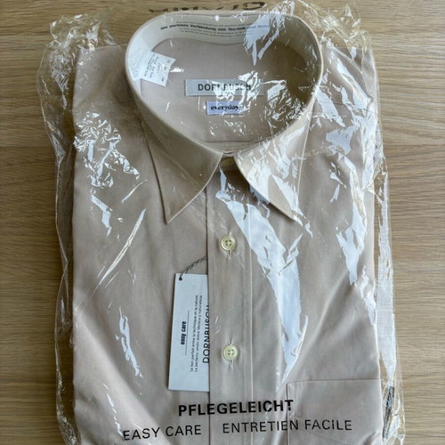 New Dornbusch solid color shirt, size M, beige/pink