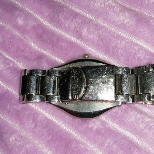 Swatch Irony Cool Days used watch with waterproof steel case and luminous hands