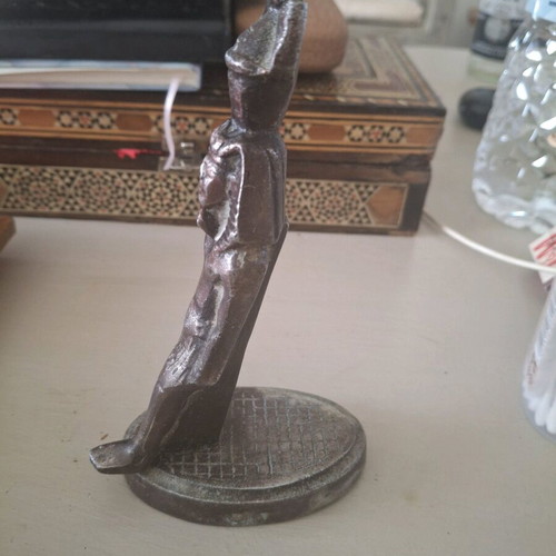 Bronze Pharaoh Figurine, Egyptian style metal decoration