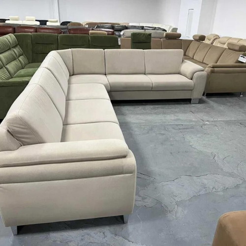 Large cream fabric corner sofa ZE - EM05003 new