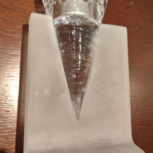 Kosta Boda Ice Age candlestick new, made of crystal