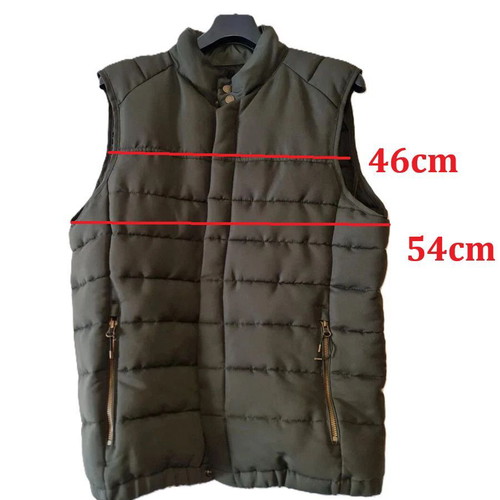 Pull & Bear puffer-style vest, dark green, size L/XL