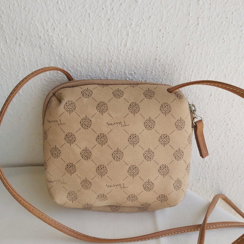 Thiros beige round crossbody shoulder bag like new