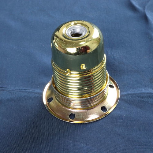 Lamp holder E27 with silver ring new