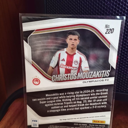Christos Mouzakitis Silver Rookie Card Panini FIFA Prizm new