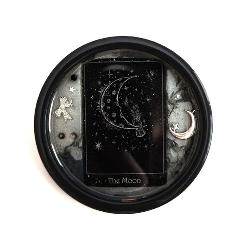 Tarot coaster The Moon original art, like new