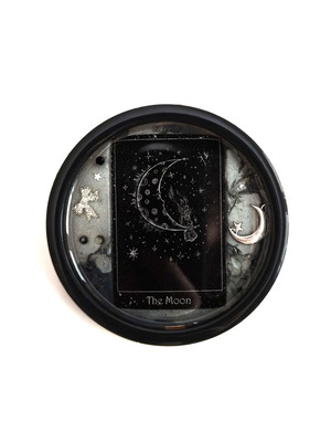 Tarot coaster The Moon original art, like new