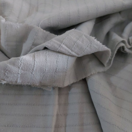 100% Cotton Fabric Striped Light Gray New 240x150cm