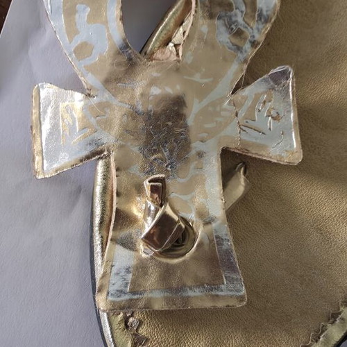 Teba Egypt handmade leather sandals gold, new, size 37