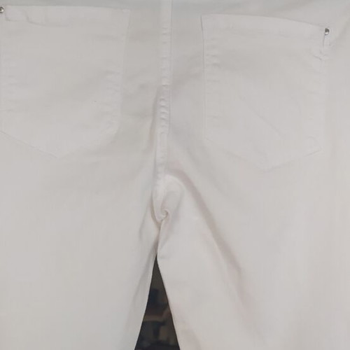 Esmara Skinny Jean Cotton Pants Size 42 New White with Pocket Cut Details