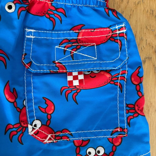 MC2 Saint Barth swimsuit like new, kids 3-4 years, blue and red