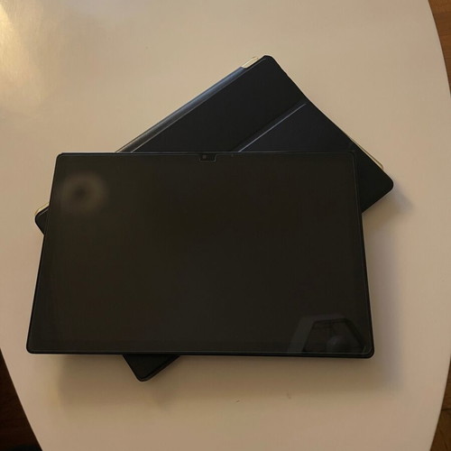 Samsung Galaxy Tab A8 10.5" tablet with case, charger and Edifier wired headphones