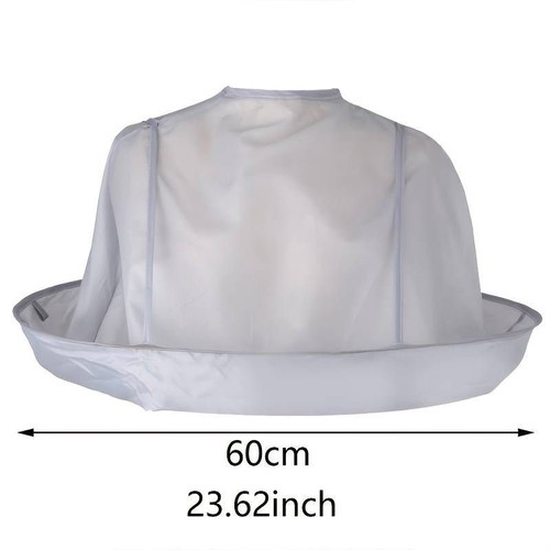 Hair catcher cape for barbershop new, grey metallic