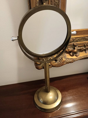 Vintage solid brass mirror like new