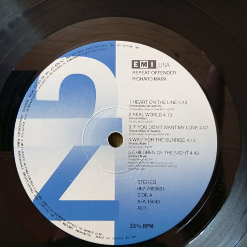 Richard Marx Repeat Offender LP used, rock