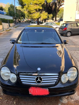 Mercedes-Benz C 230 κουπέ μεταχειρισμένο, 2003, μαύρο, χειροκίνητο