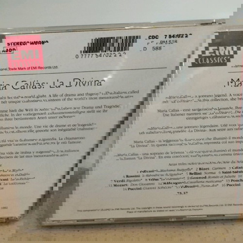 Maria Callas La Divina CD μεταχειρισμένο, όπερα
