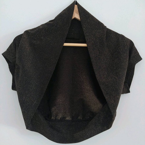 Metallic bolero like new, brown with gold thread, size M