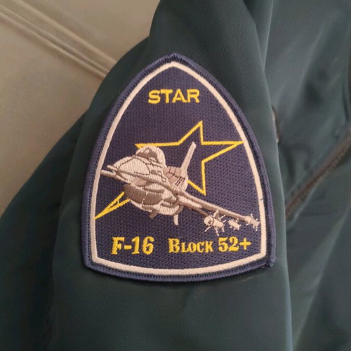 Flyer/bomber jacket unisex like new with air force patches
