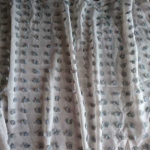 Curtains transparent, like new, two panels with rings 1.40×2.50