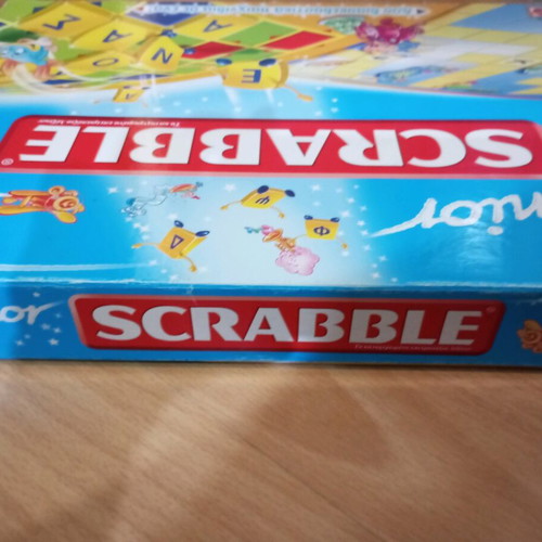 Junior Scrabble used with pouch and double-sided board