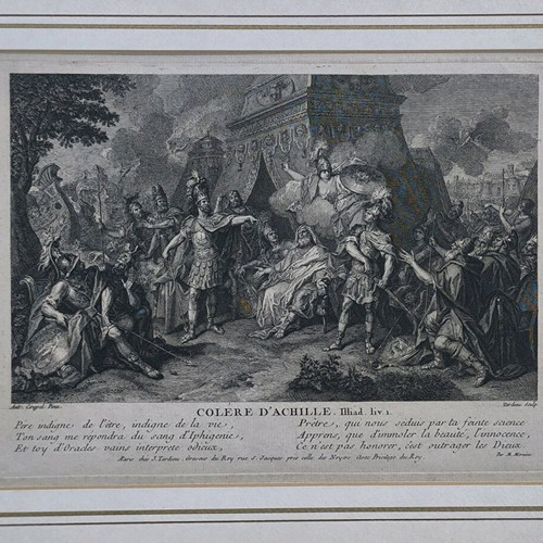 The Wrath of Achilles copper engraving used 1700-1749