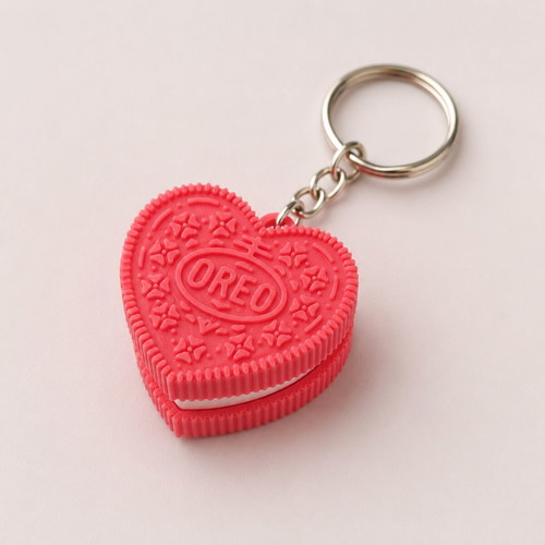 Oreo Heart Clicker Keychain 3D Printed Pink new