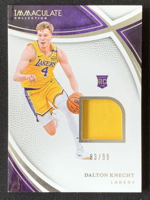 Dalton Knecht 2024-25 Panini Immaculate Collection Swatches RC μεταχειρισμένο
