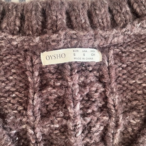 Knitted vest Oysho like new, brown, size S