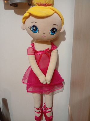 Ballerina plush doll large size 90 cm used, very good condition
