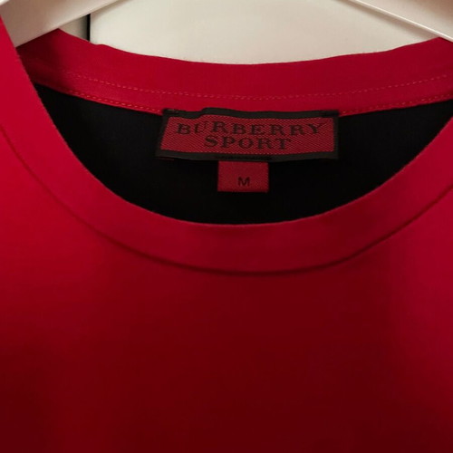 Burberry Sport T-shirt μέγεθος M σαν καινούριο, κόκκινο με μαύρη ρίγα