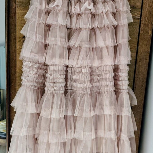 Tulle skirt one size like new, beige-pink