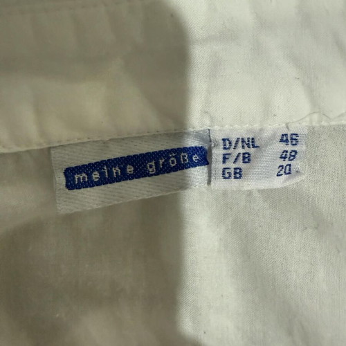 Vintage cotton women shirt like new, size L-XL, white