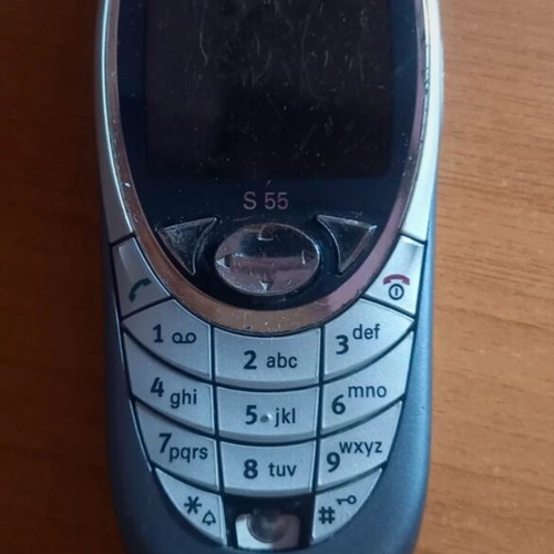 Siemens mobile phone used, old collectible with battery and charger