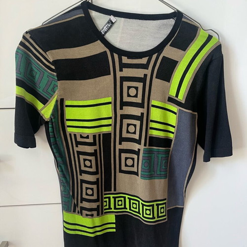 Versace tshirt size S like new, black and green