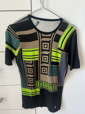 Versace tshirt size S like new, black and green