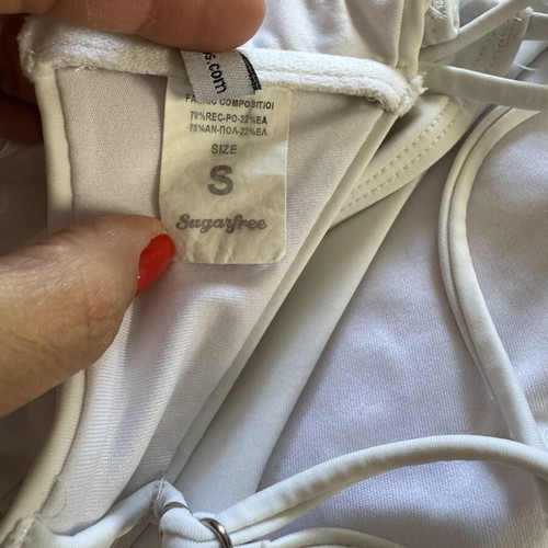 Sugarfree swimsuit like new, white with inner lining, size S