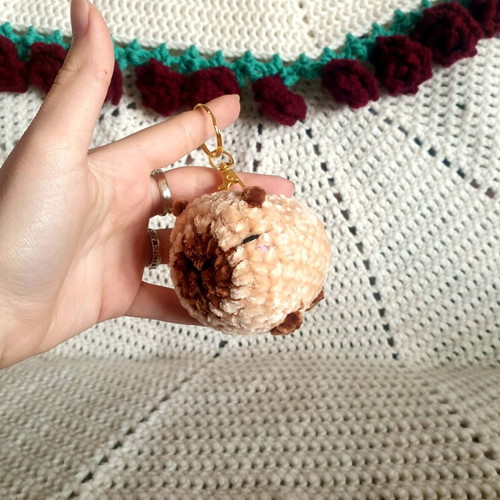 Crochet Capybara handmade keychain new