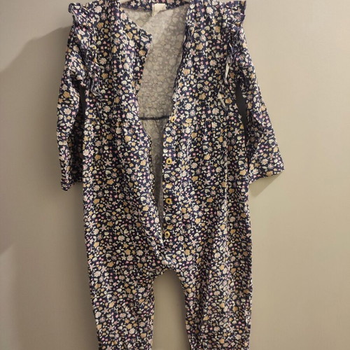 Baby romper H&M with floral pattern, like new, size 92