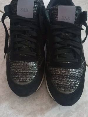 Sax sneakers women's size 39 new, black athletic shoes