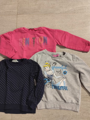 Φούτερ πακέτο 3 μεταχειρισμένα για 4-5 ετών, Benetton, H&M, Disney