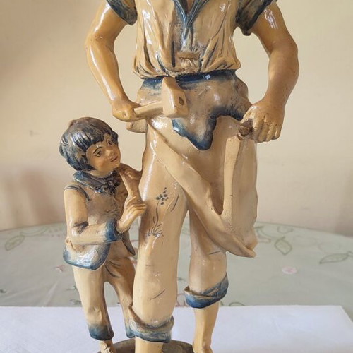 Vintage Italian Capodimonte statue signed F. Merli