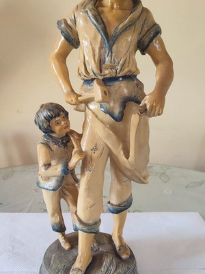 Vintage Italian Capodimonte statue signed F. Merli