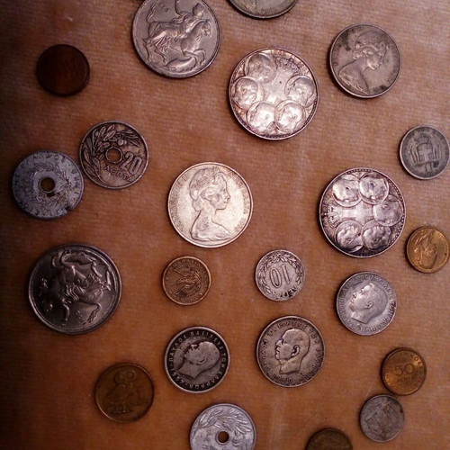 Collection of old coins used from private collection