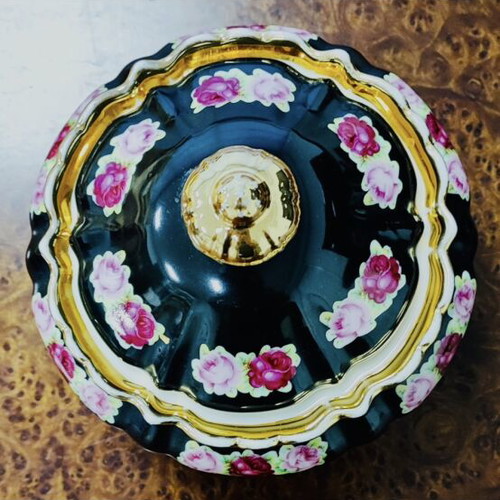 Classic porcelain fondue pot Schumann Bavaria vintage 1950
