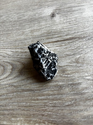 Zebra Stone natural rock with black and white geometric patterns