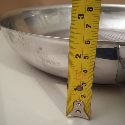 Vintage SEB Multipurpose Frying Pan Stainless Steel 18/10 29cm with Fissler Inox Lid used